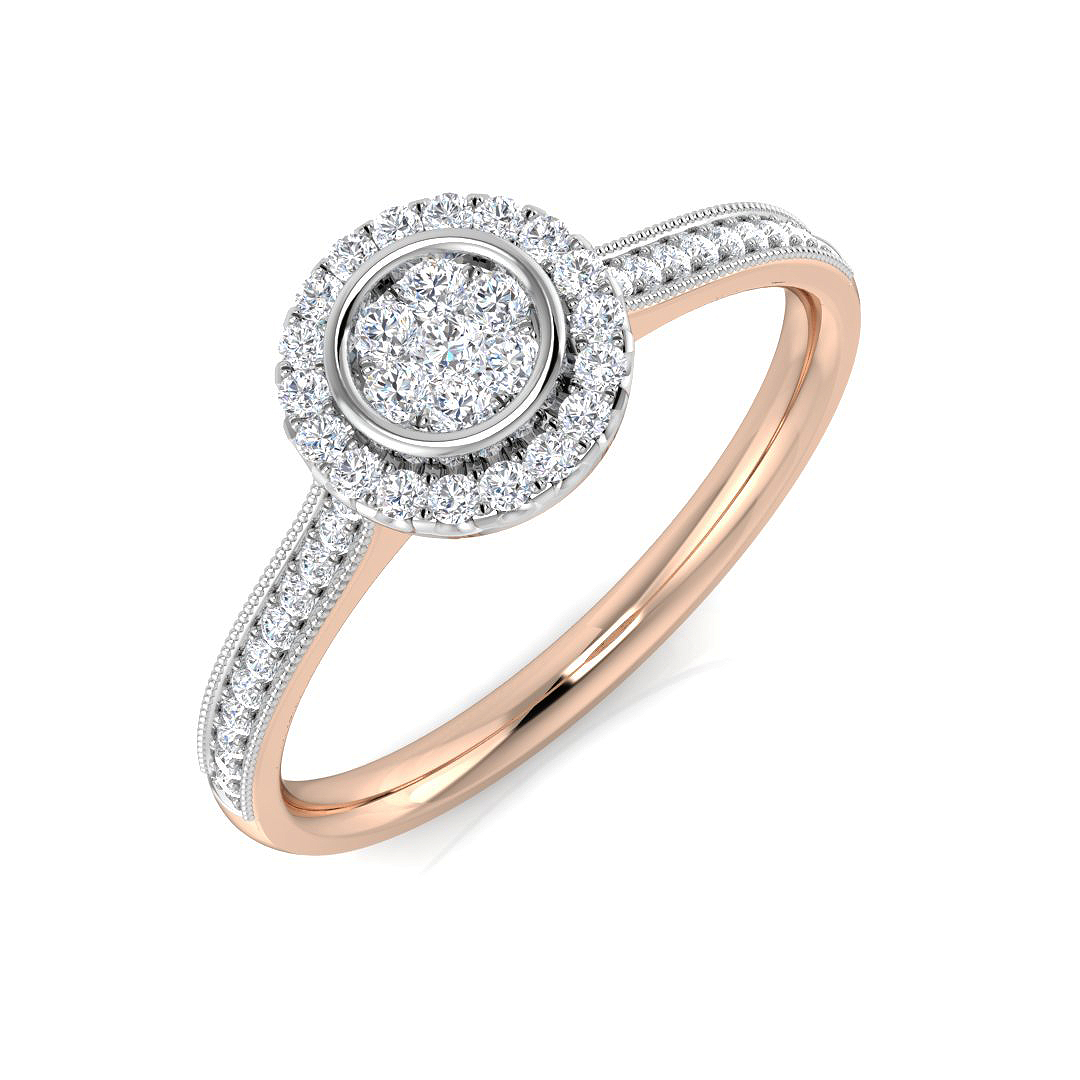 0.2 ct Natural Diamond Round Ring