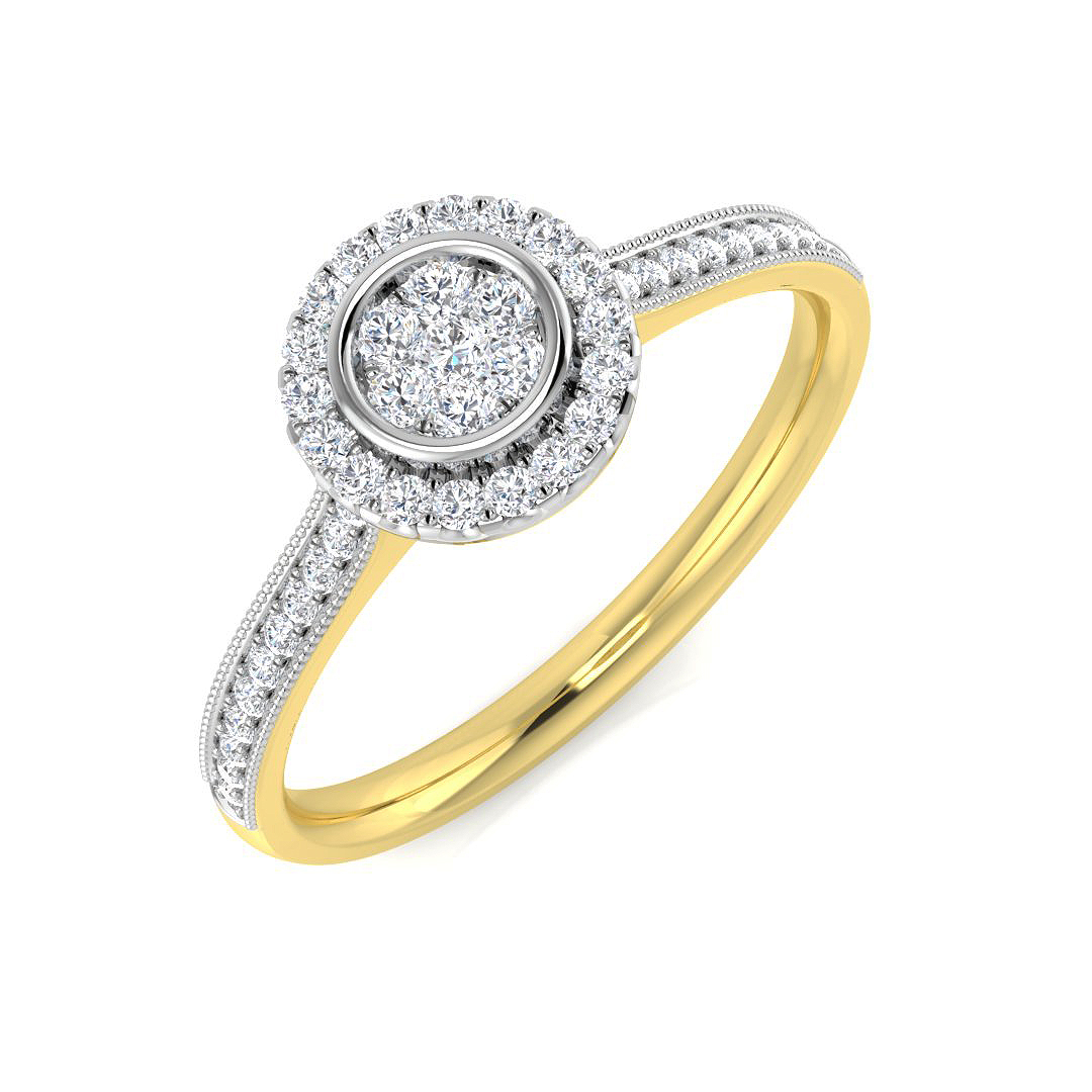 0.2 ct Natural Diamond Round Ring