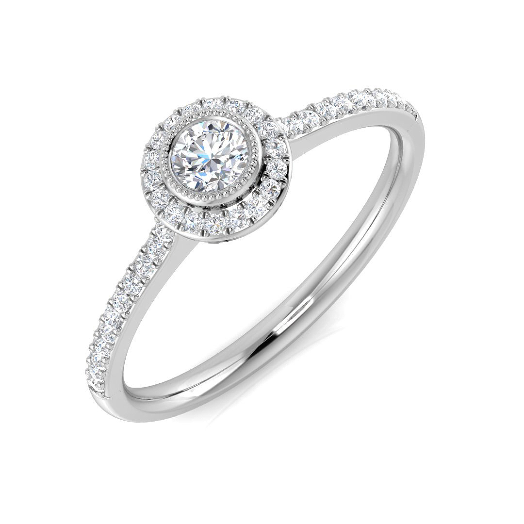 0.25 ct Natural Diamond Round Ring
