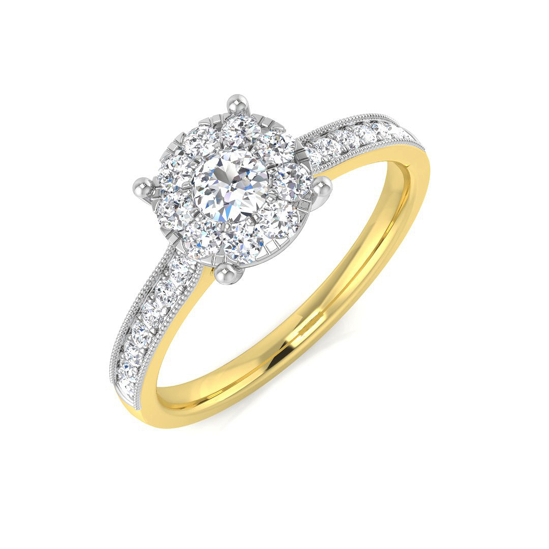 0.45 ct Natural Diamond Round Ring