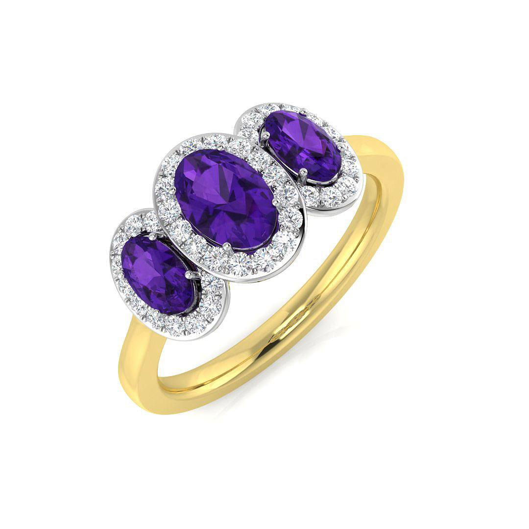 1.1 ct Amethyst Oval Ring