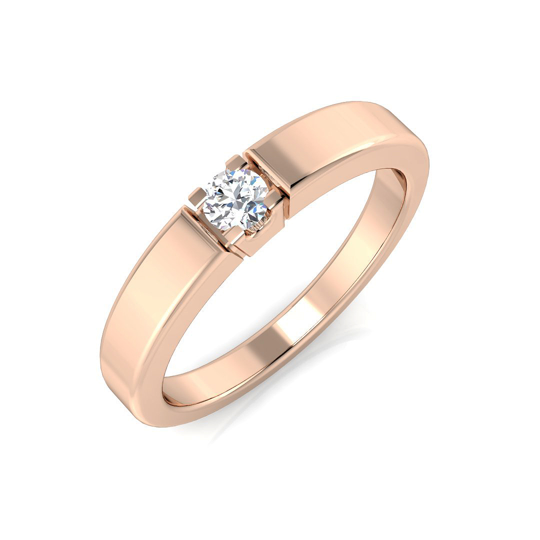0.1 ct Natural Diamond Round Ring
