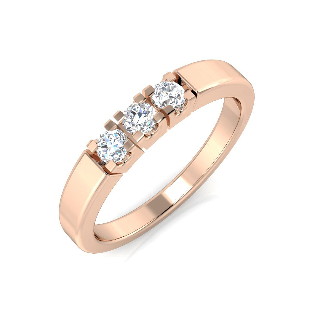 0.2 ct Natural Diamond Round Ring