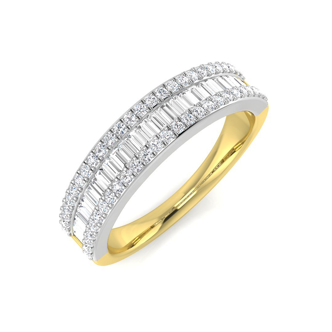 0.55 ct Natural Diamond Baguette Ring