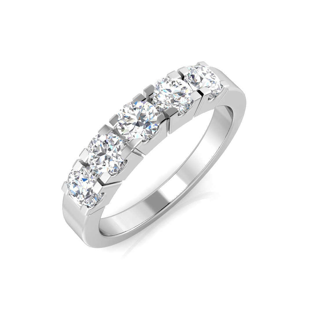 0.7 ct Natural Diamond Round Ring