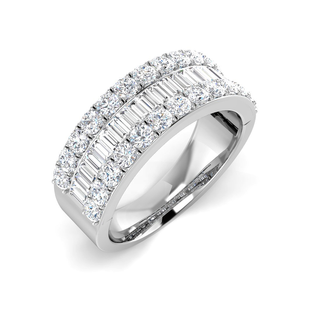 2 ct Natural Diamond Baguette Ring