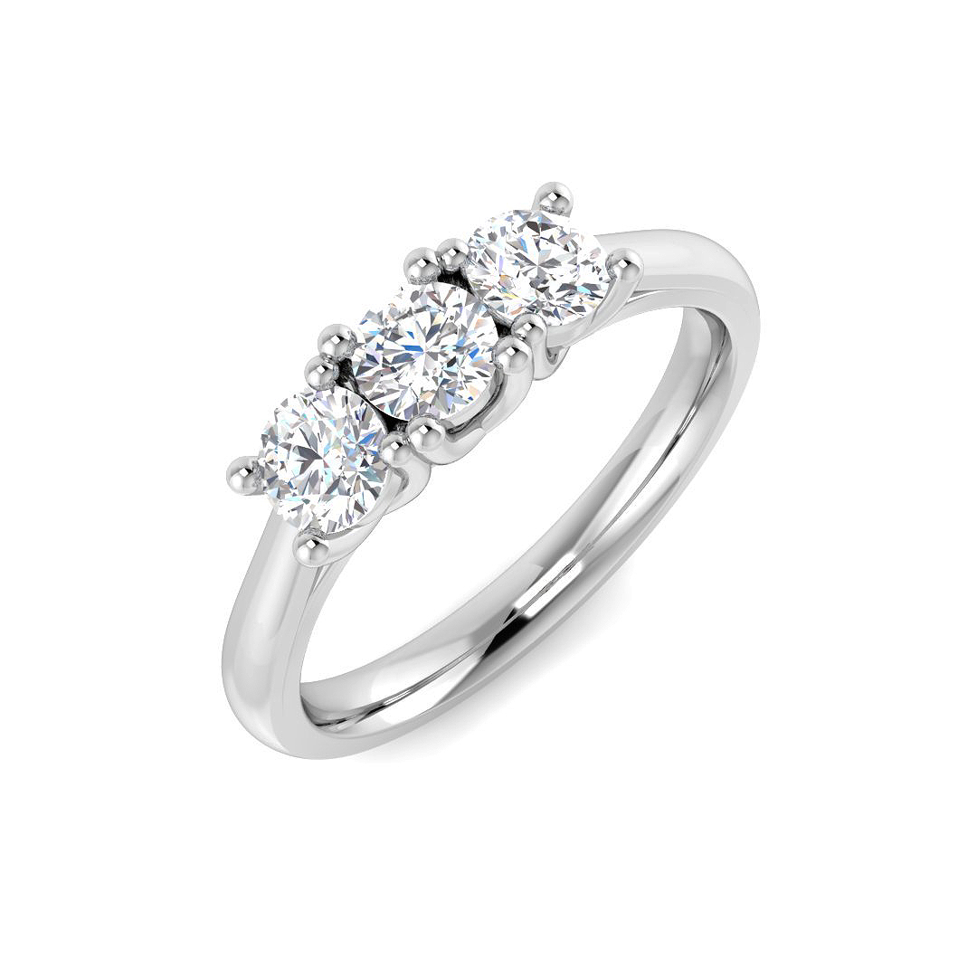 0.75 ct Natural Diamond Round Ring