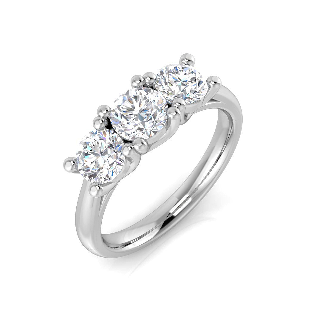 1.55 ct Natural Diamond Round Ring