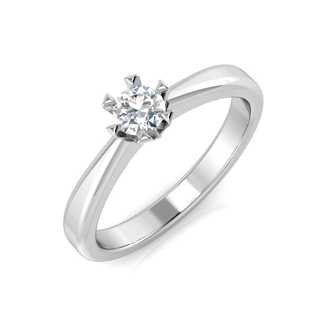0.15 ct Natural Diamond Round Ring