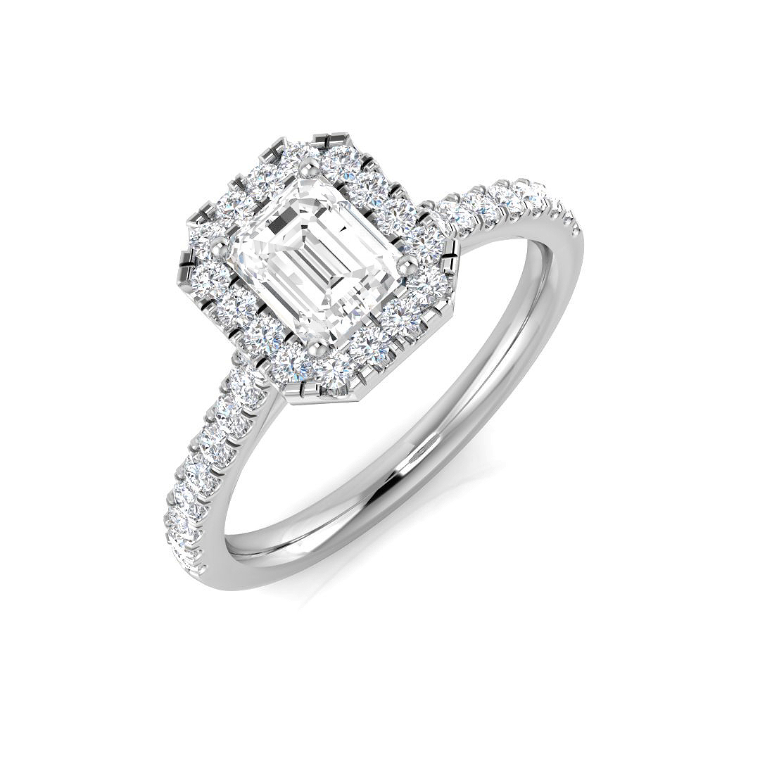 1.25 ct Natural Diamond Emerald Ring