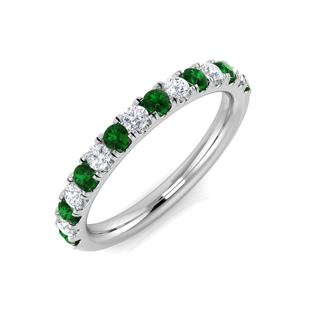 0.45 ct Natural Diamond Emerald Ring