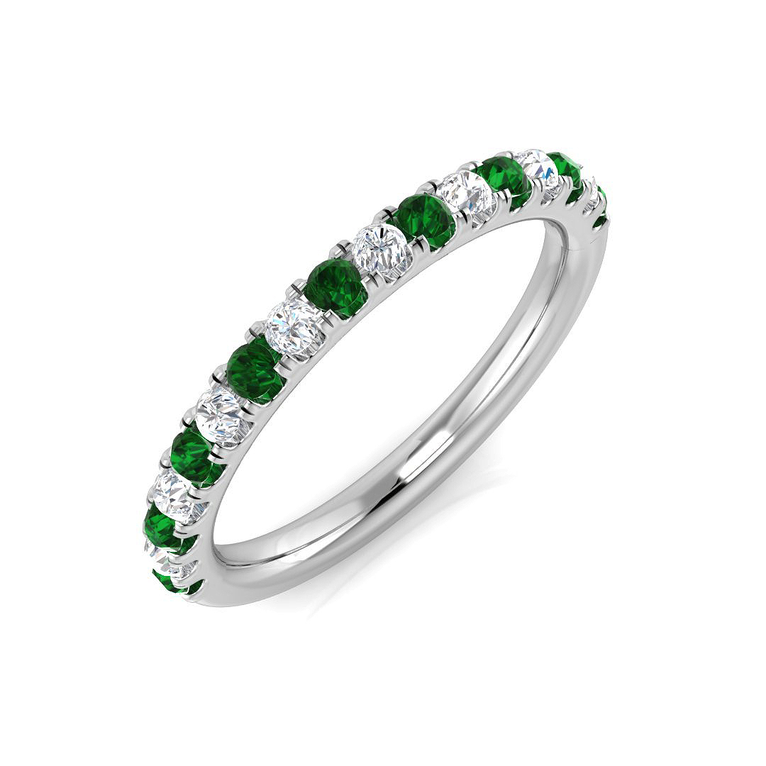 0.35 ct Natural Diamond Emerald Ring