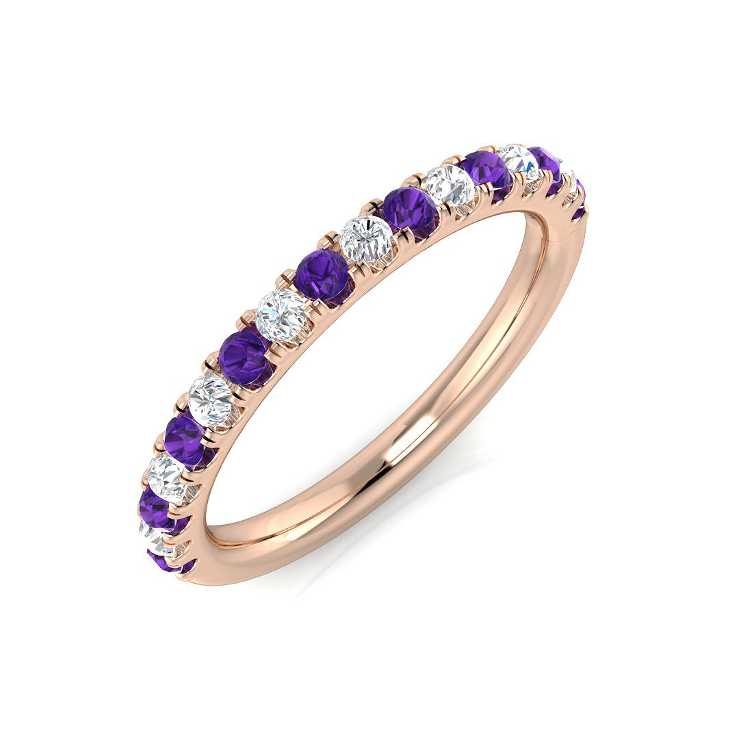 0.35 ct Amethyst Round Ring