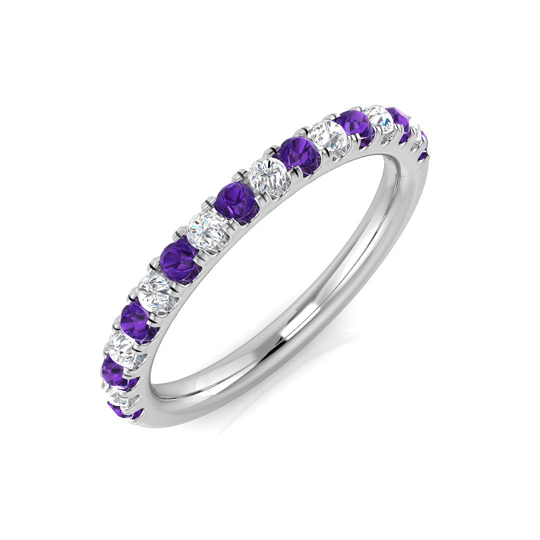 0.35 ct Amethyst Round Ring