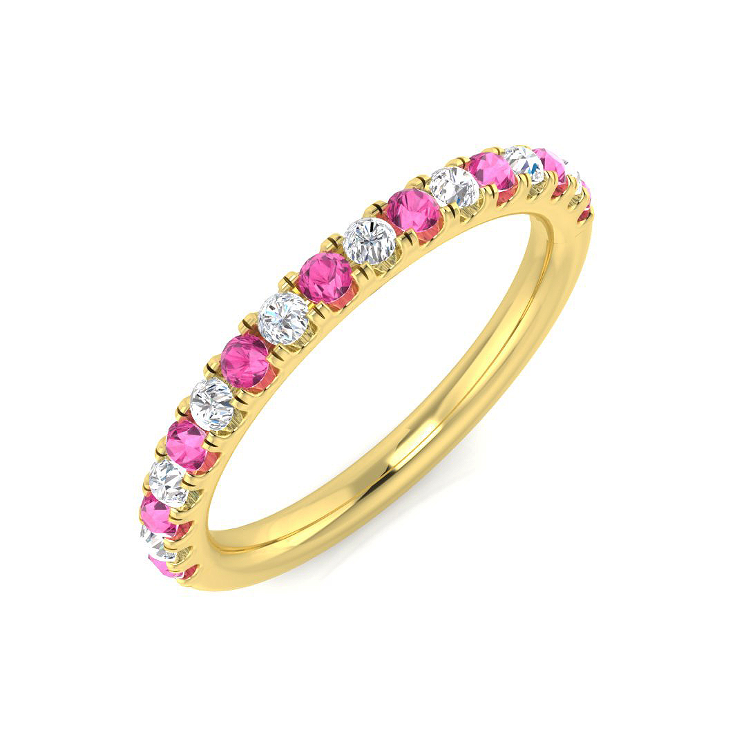 0.4 ct Pink Sapphire Round Ring