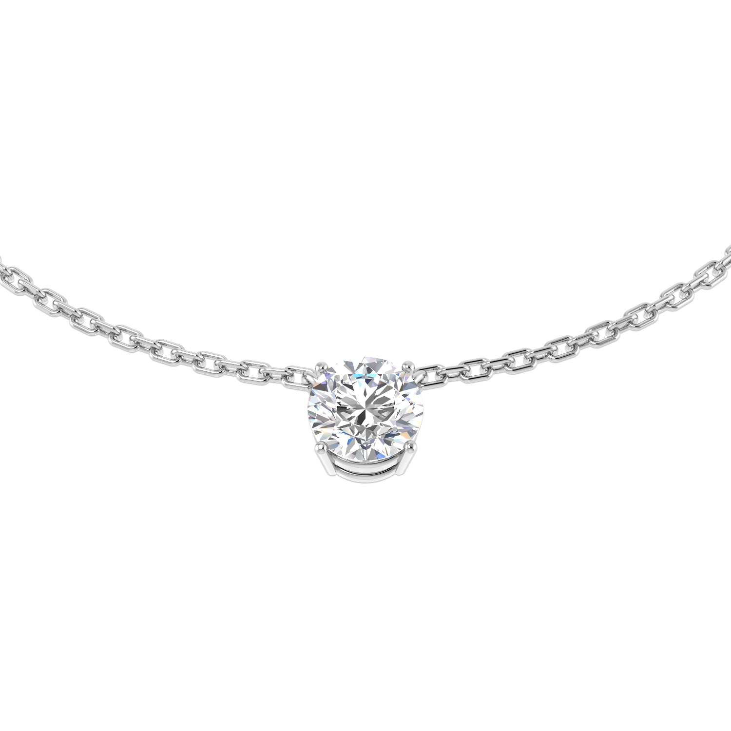 0.5 ct Natural Diamond Round Necklace