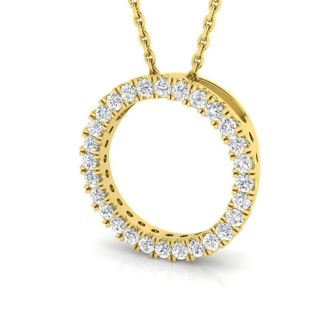 0.25 ct Natural Diamond Round Pendant