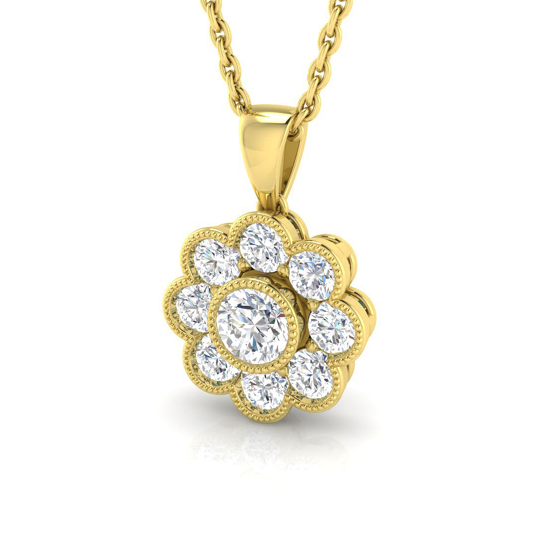 0.5 ct Natural Diamond Round Pendant