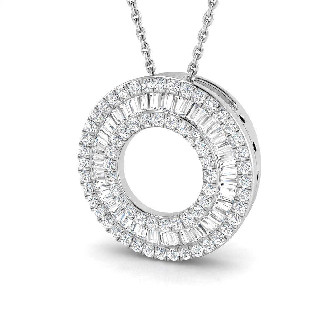 0.75 Ct Natural Diamond Baguette Cut  in 9K White Gold