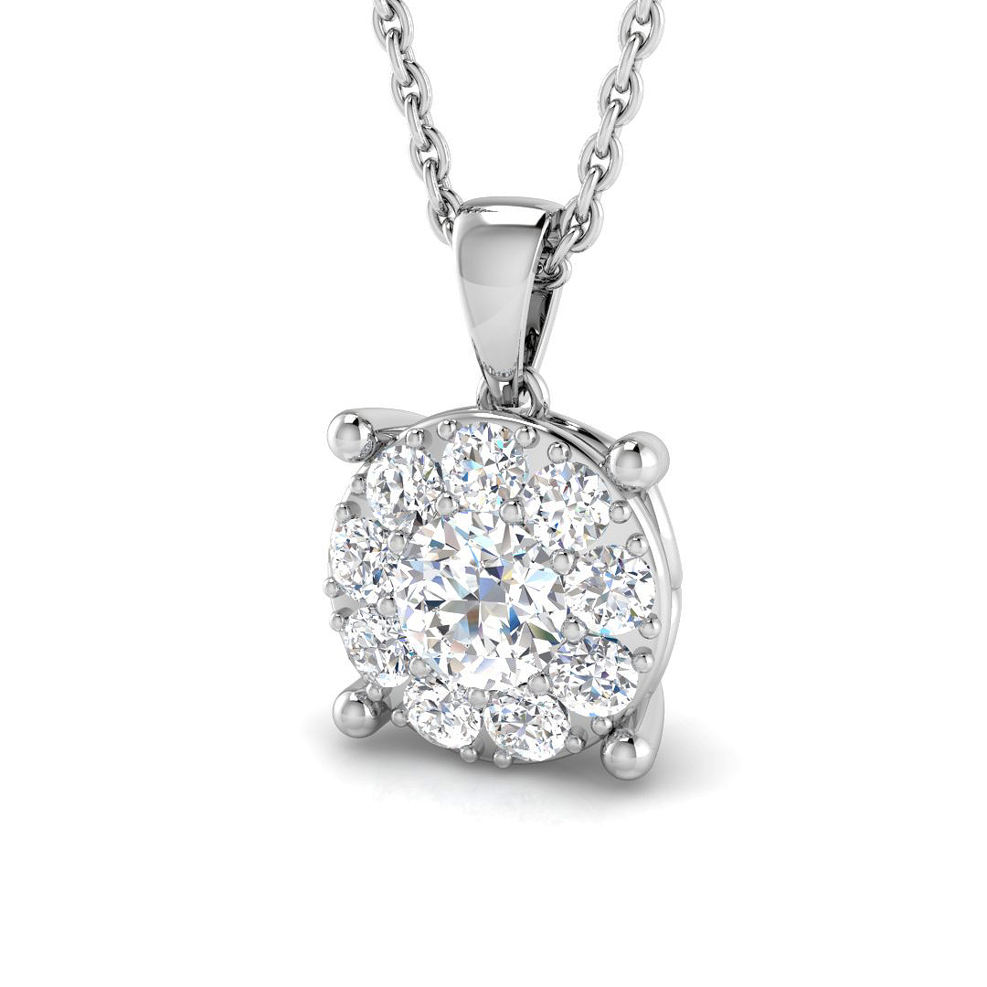 0.55 ct Natural Diamond Round Pendant