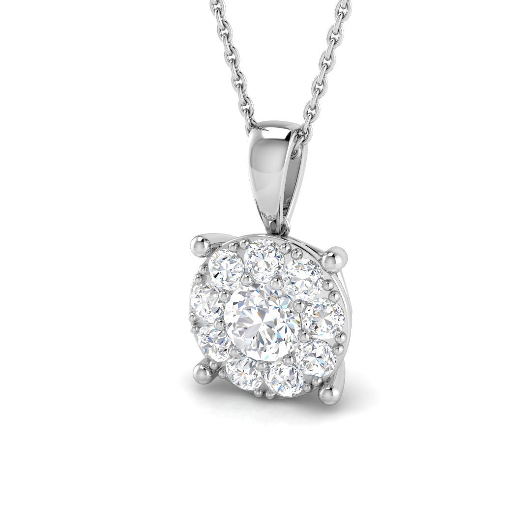 0.95 ct Natural Diamond Round Pendant