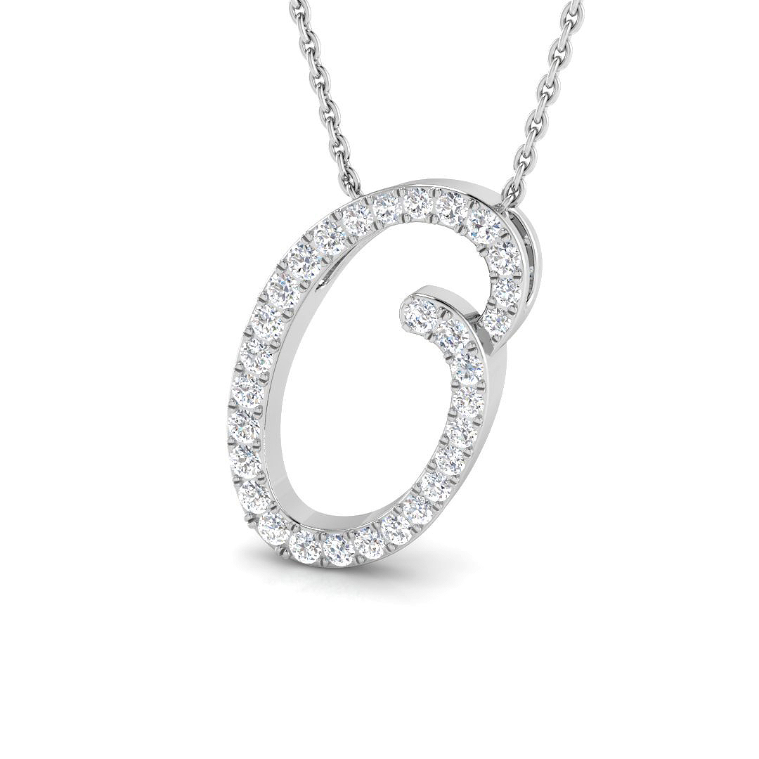 0.4 Ct Natural Diamond Round Cut  in 9K White Gold