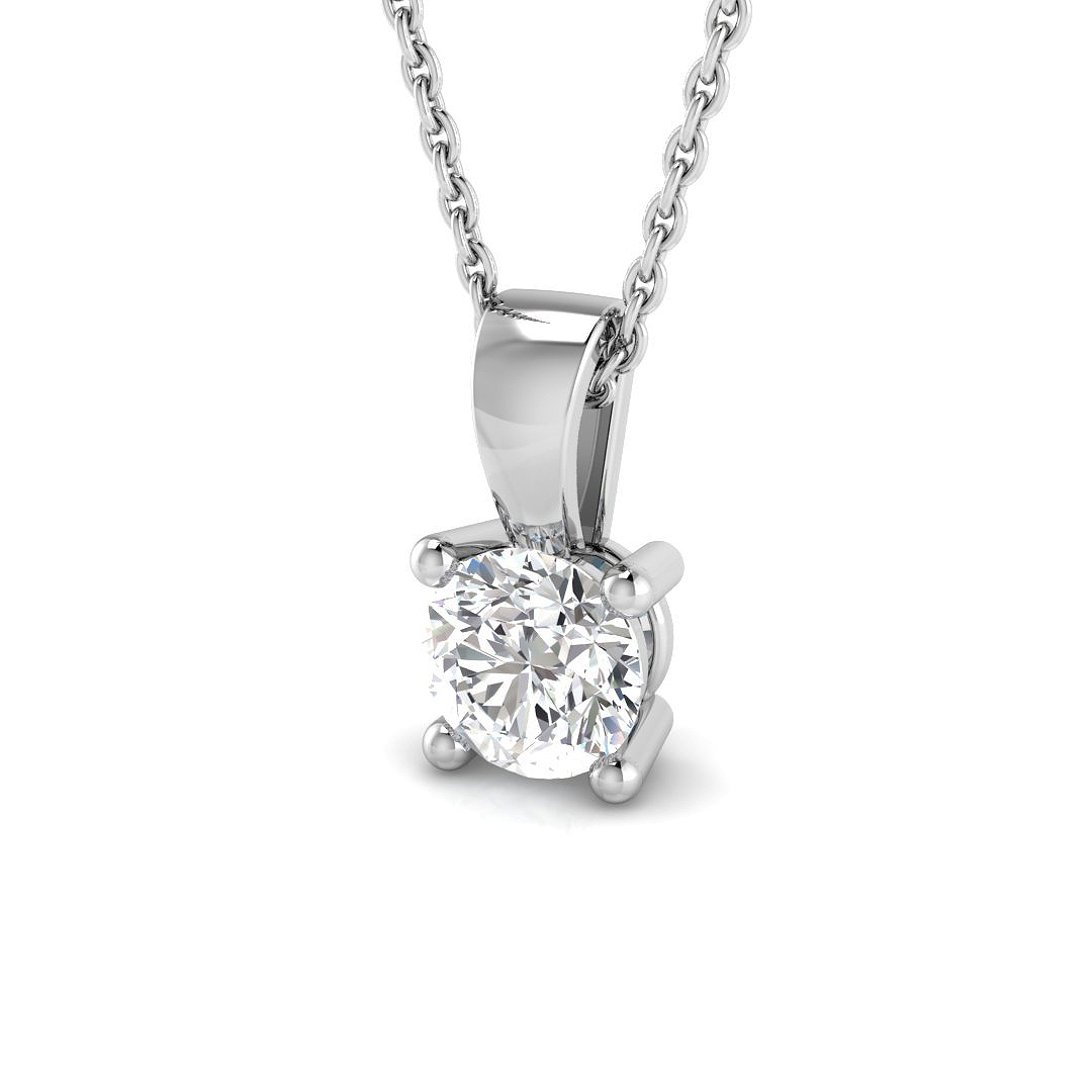 0.65 ct Natural Diamond Round Pendant