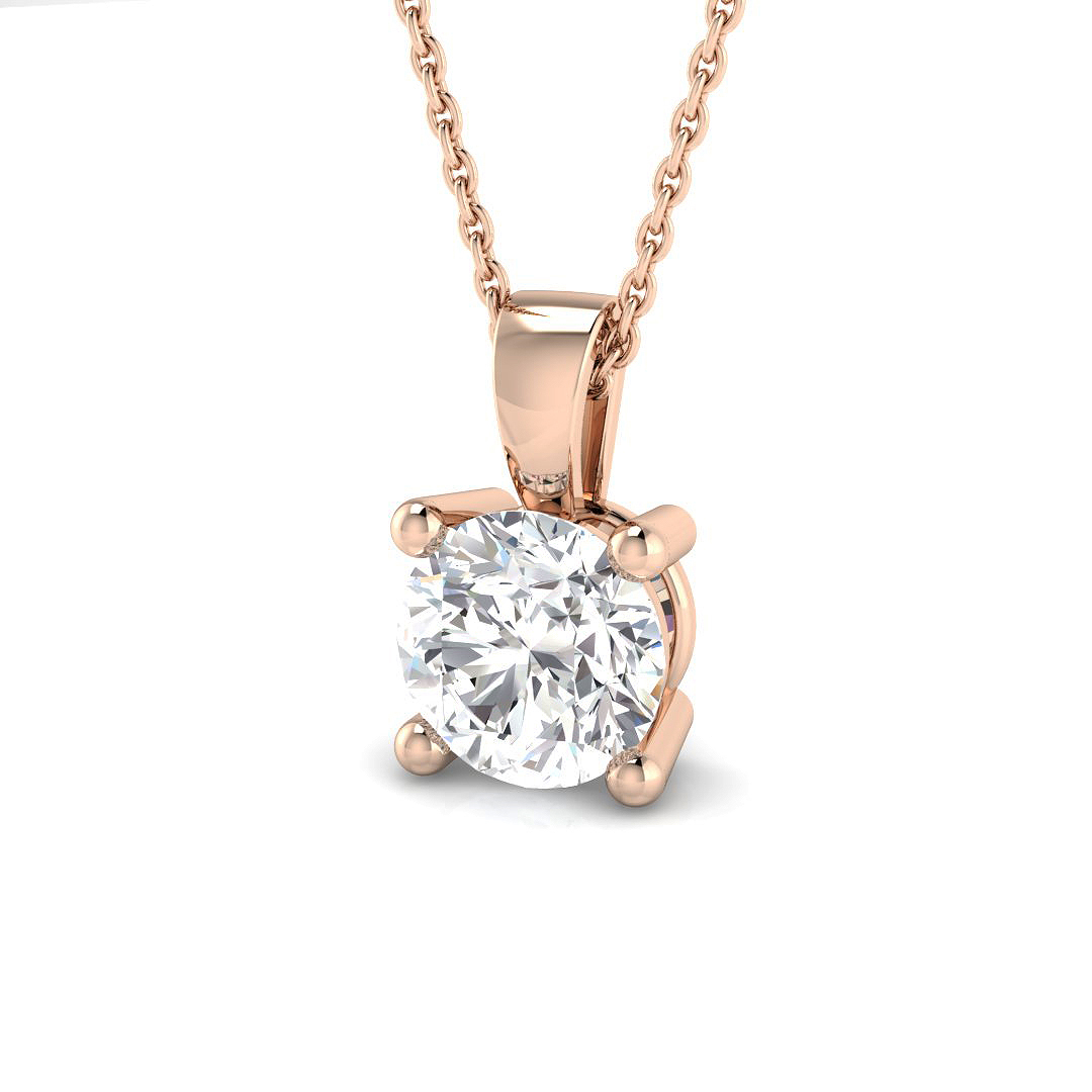 0.85 ct Natural Diamond Round Pendant