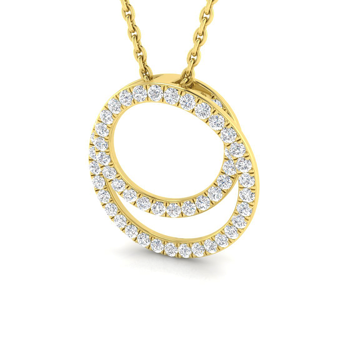 0.3 ct Natural Diamond Round Pendant