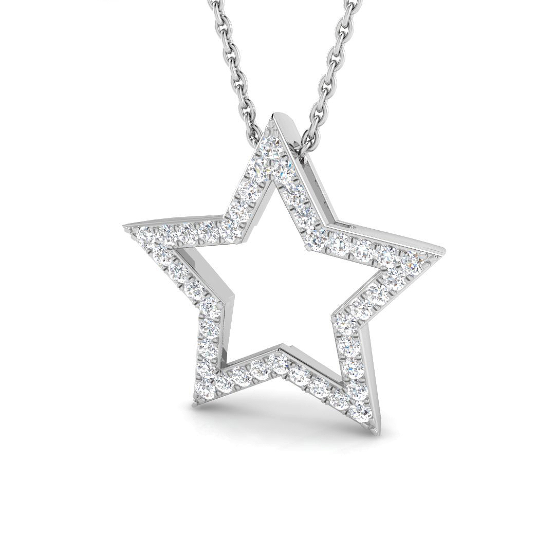 0.3 Ct Natural Diamond Round Cut  in 9K White Gold