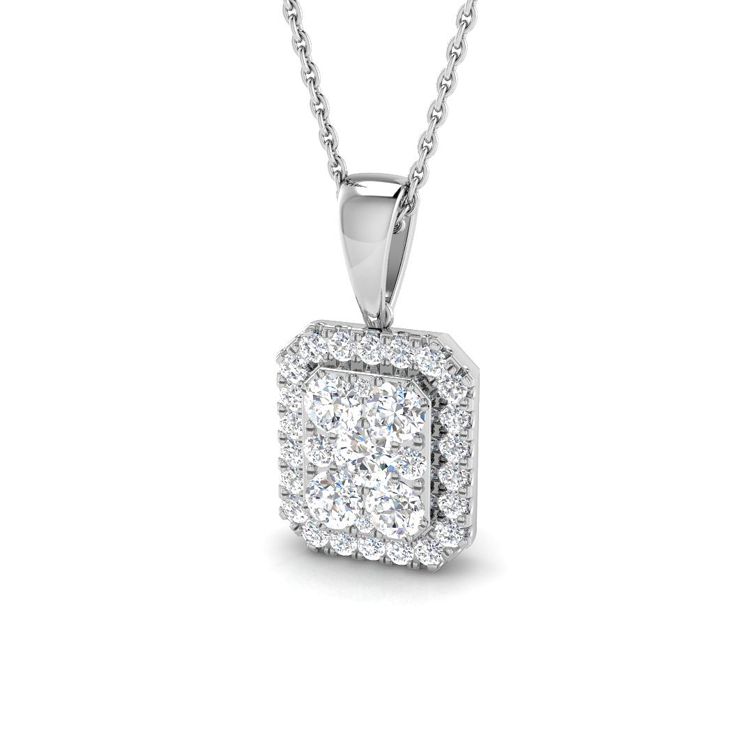 0.8 ct Natural Diamond Round Pendant