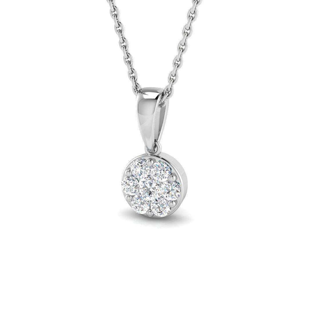 0.25 ct Natural Diamond Round Pendant