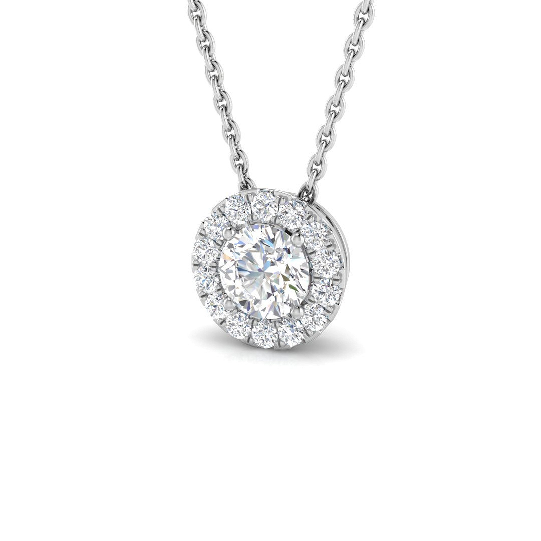 0.55 ct Natural Diamond Round Pendant
