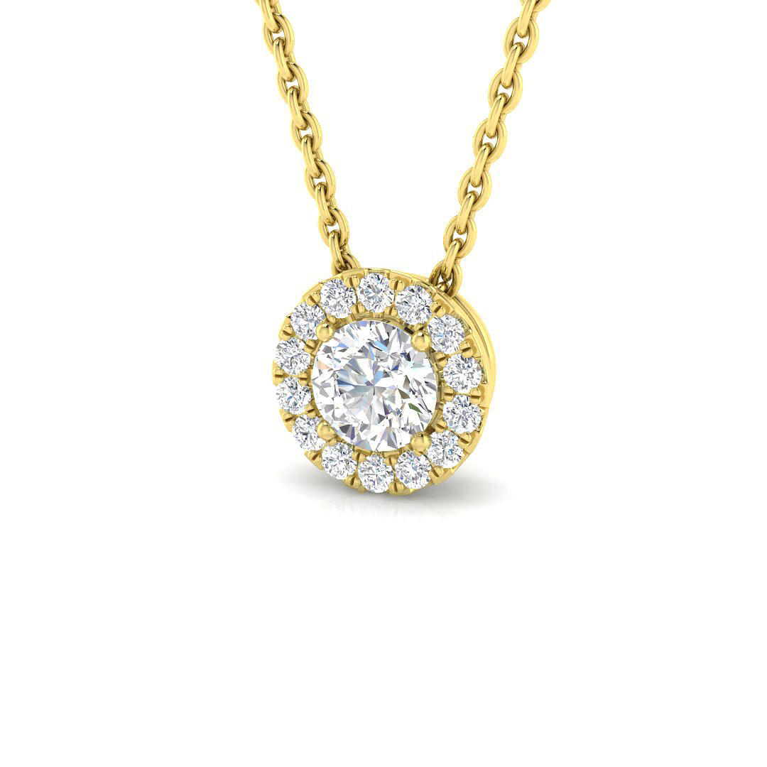 0.3 ct Natural Diamond Round Pendant