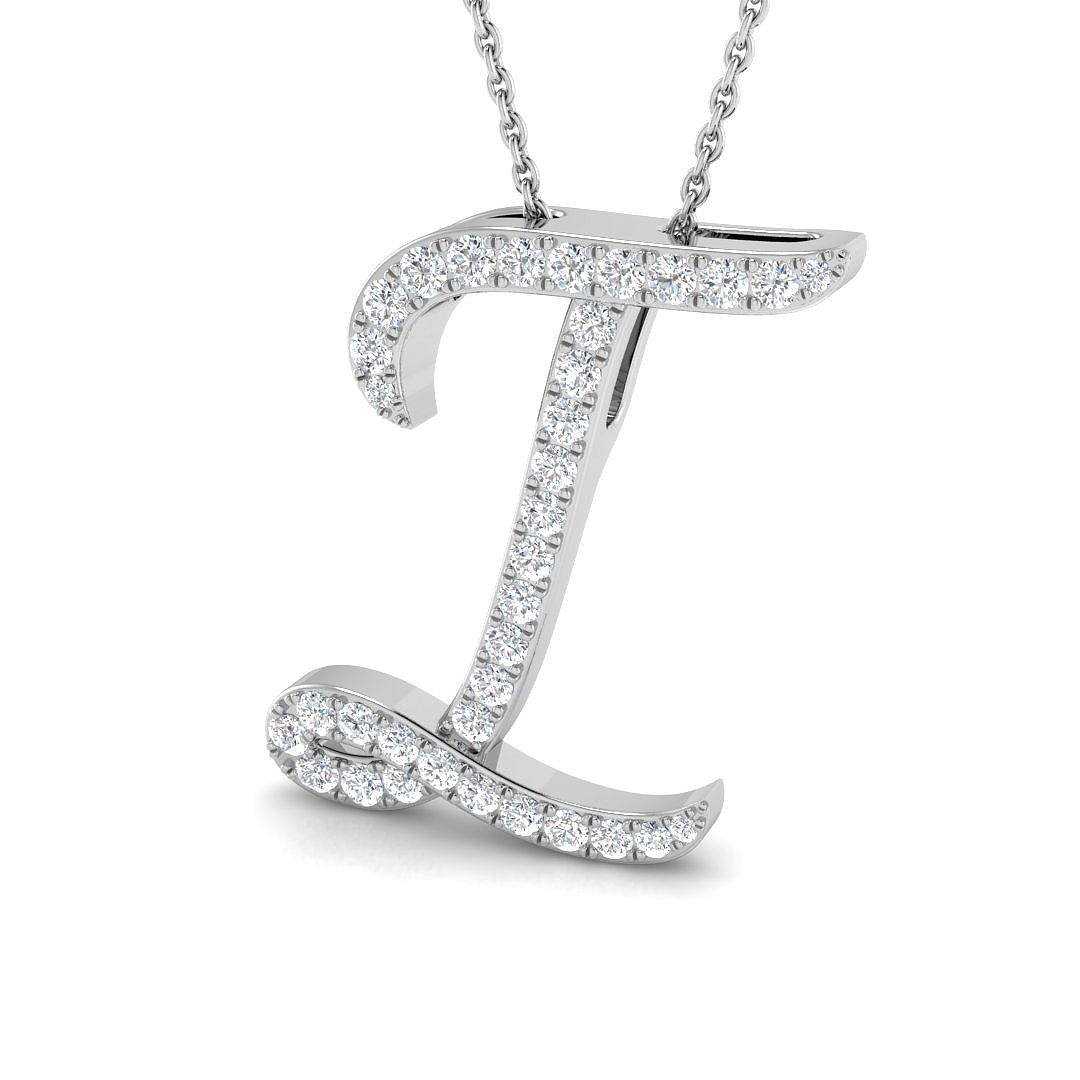 0.55 Ct Natural Diamond Round Cut  in 9K White Gold