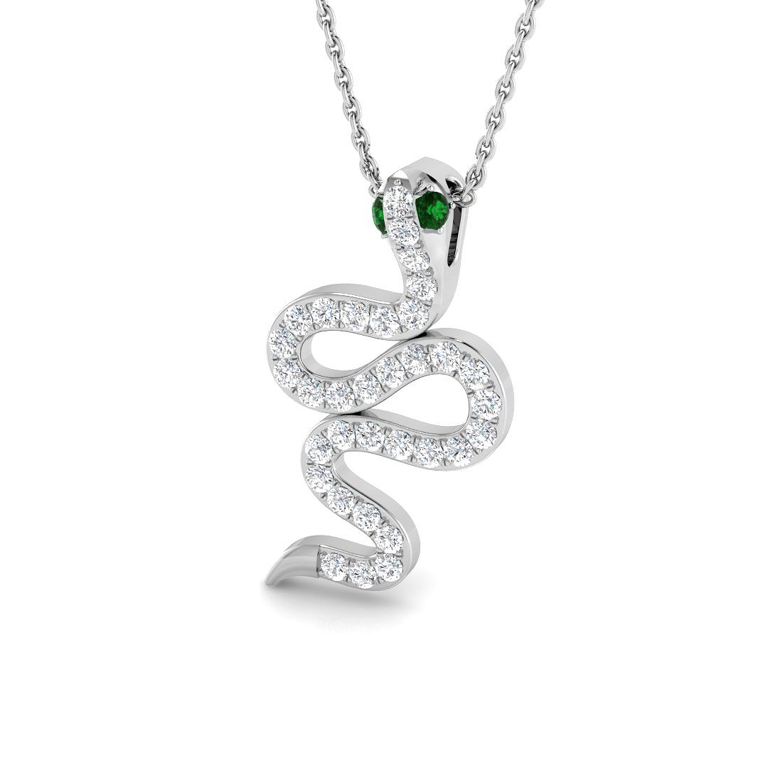 0.45 Ct Natural Diamond Emerald Cut  in 9K White Gold