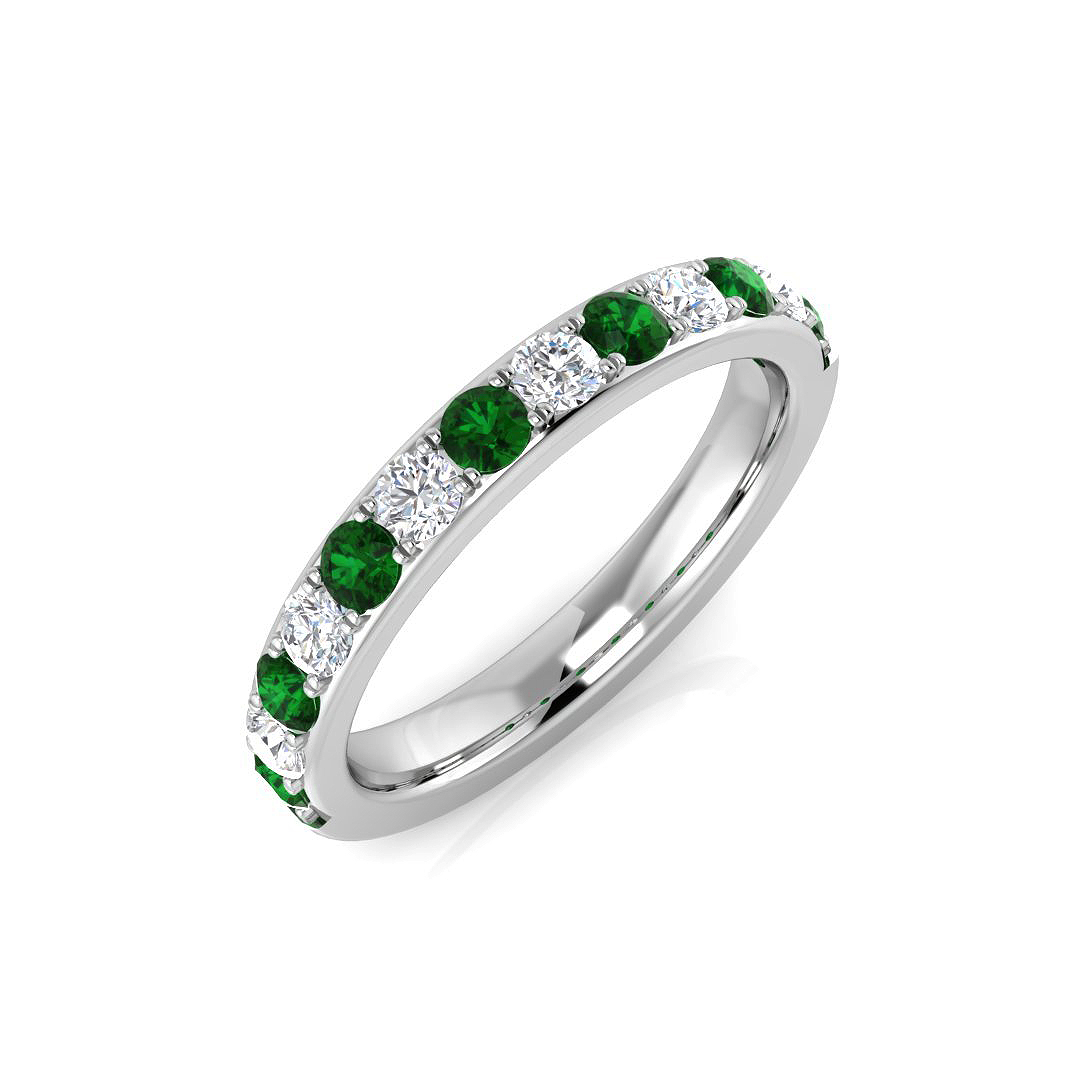 0.65 ct Natural Diamond Emerald Ring