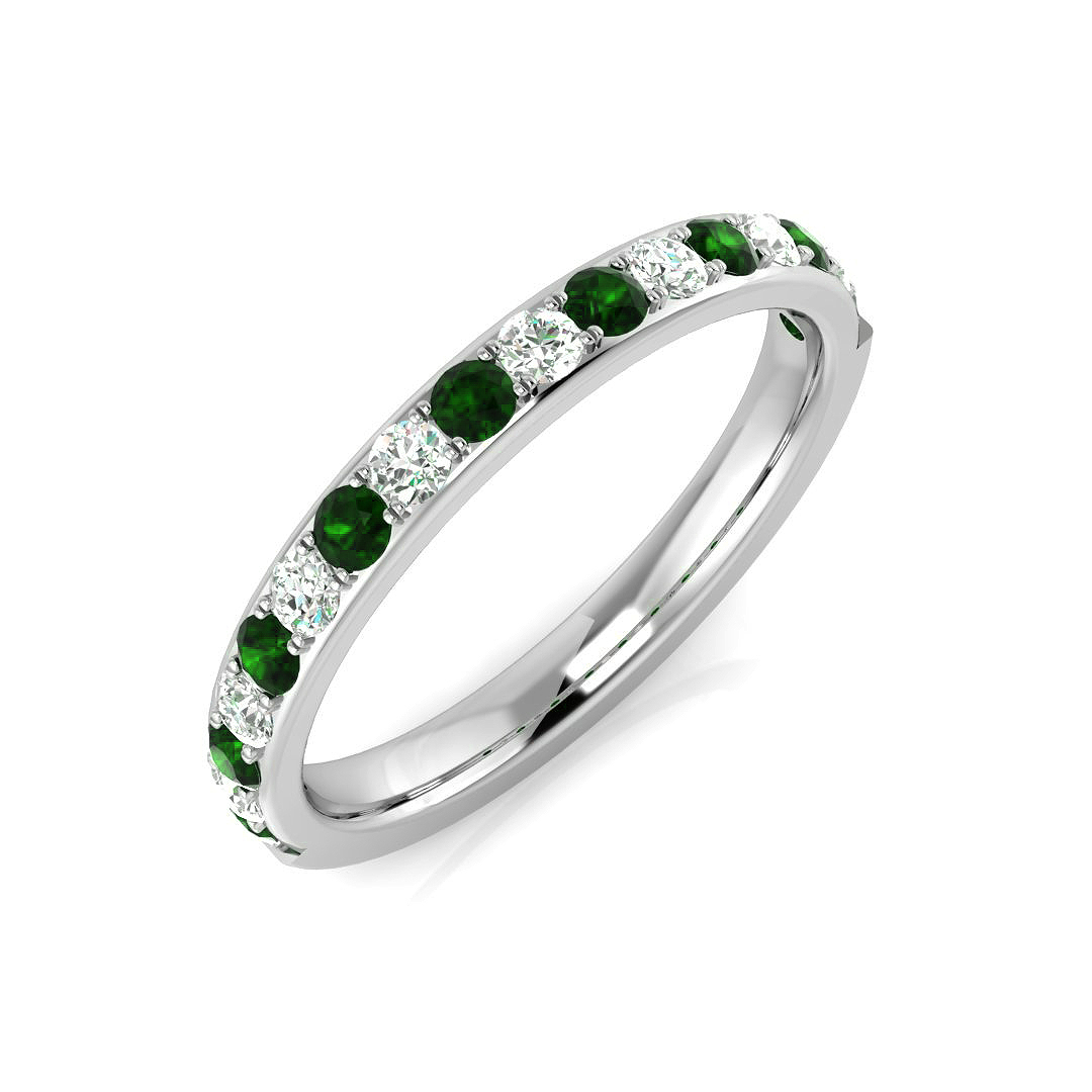0.45 ct Natural Diamond Emerald Ring