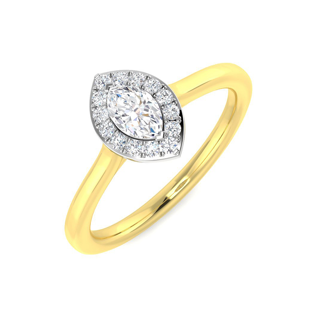 0.25 ct Natural Diamond Marquise Ring