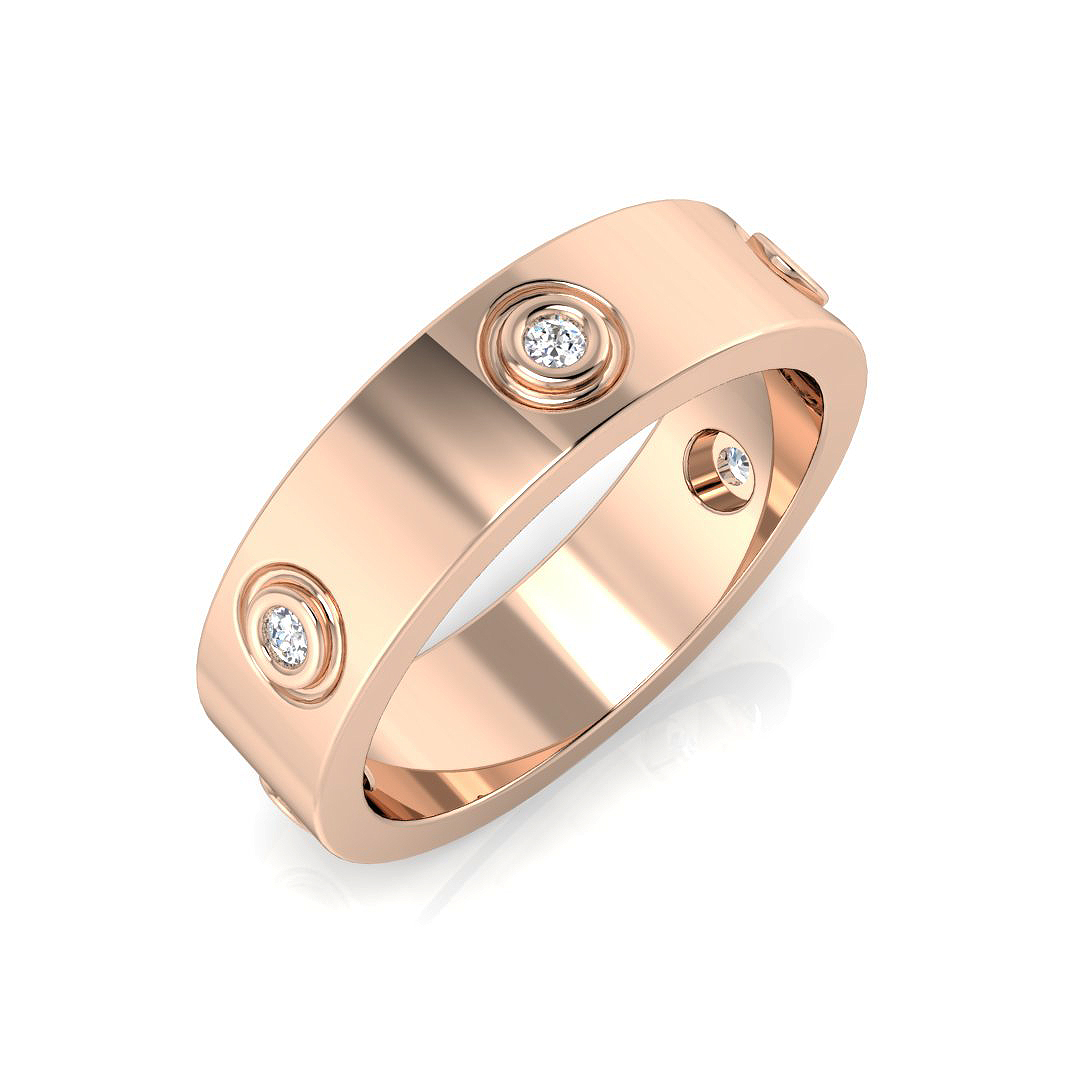 0.1 ct Natural Diamond Round Ring