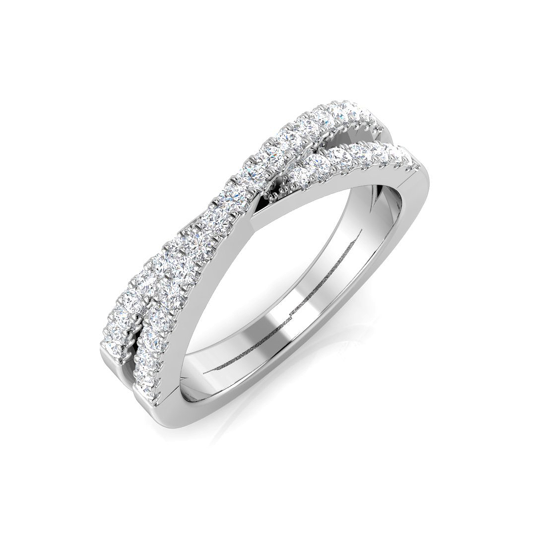 0.3 Ct Natural Diamond Round Cut  in 9K White Gold