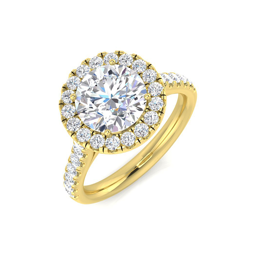 2.75 ct Natural Diamond Round Ring
