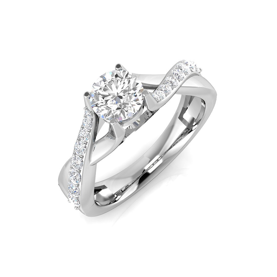 0.6 ct Natural Diamond Round Ring