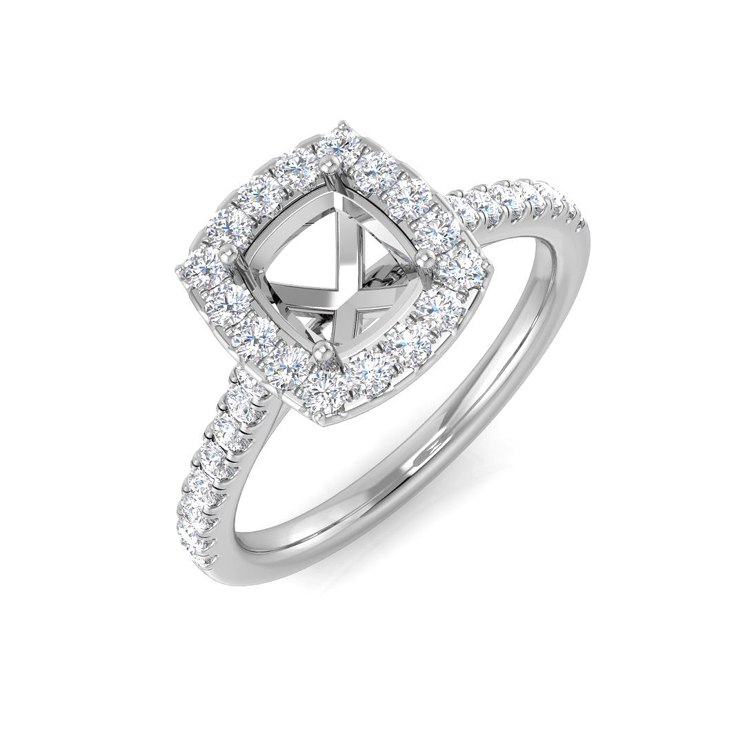 0.4 Ct Natural Diamond Round Cut  in Platinum(950)