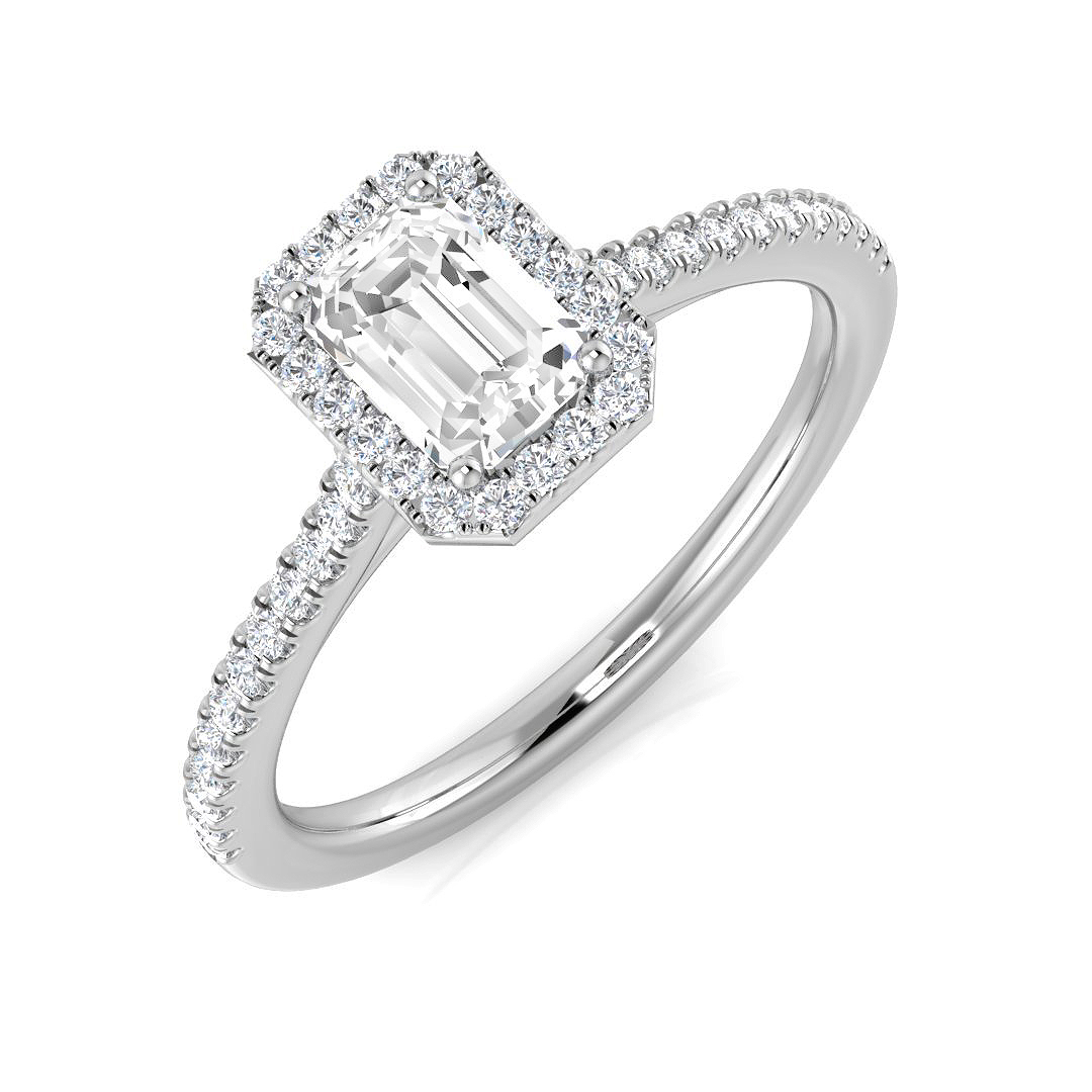 0.65 ct Natural Diamond Radiant Ring