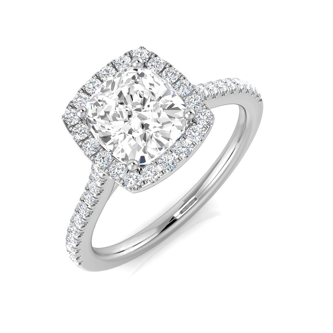 1.75 ct Natural Diamond Cushion Ring