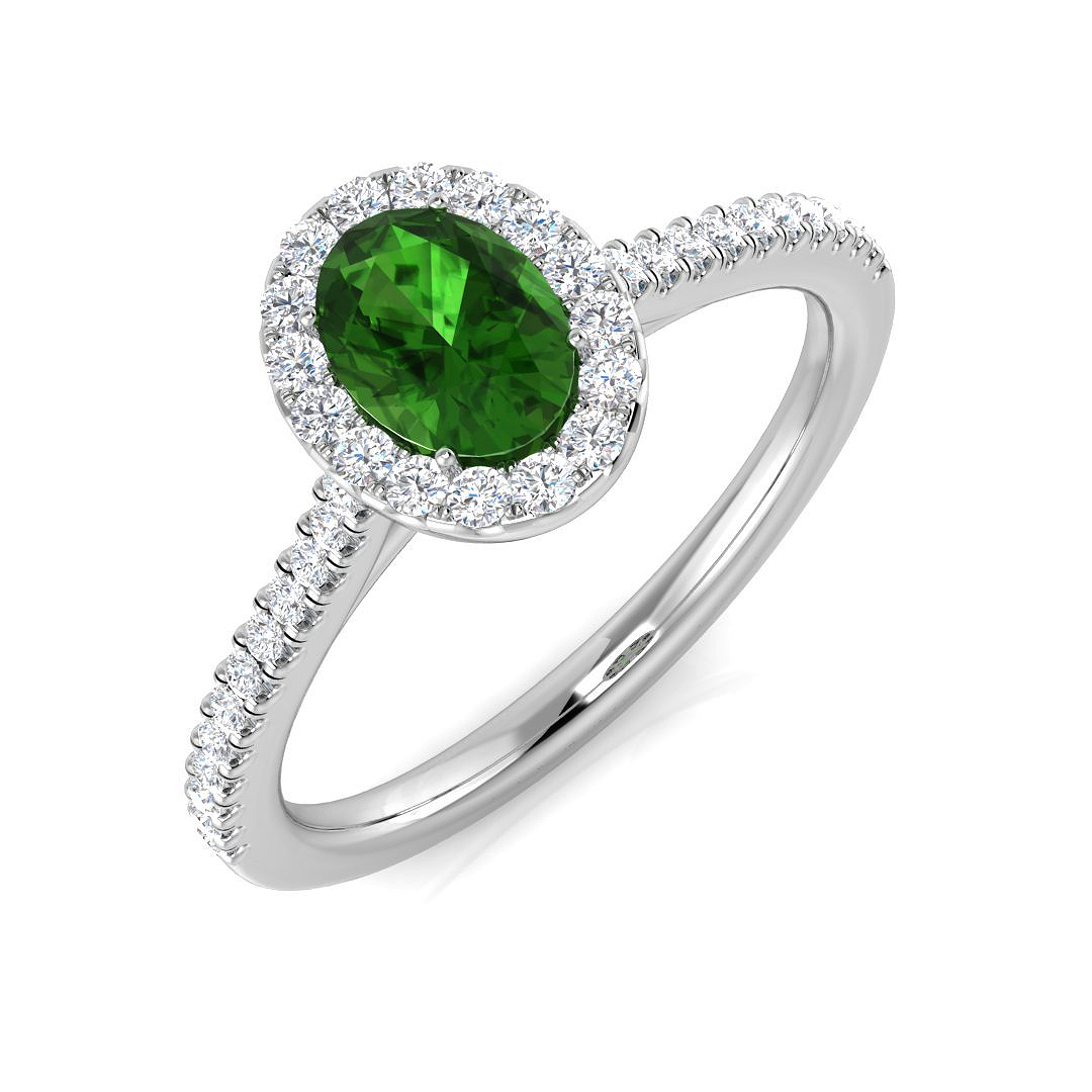 0.7 ct Natural Diamond Oval Ring