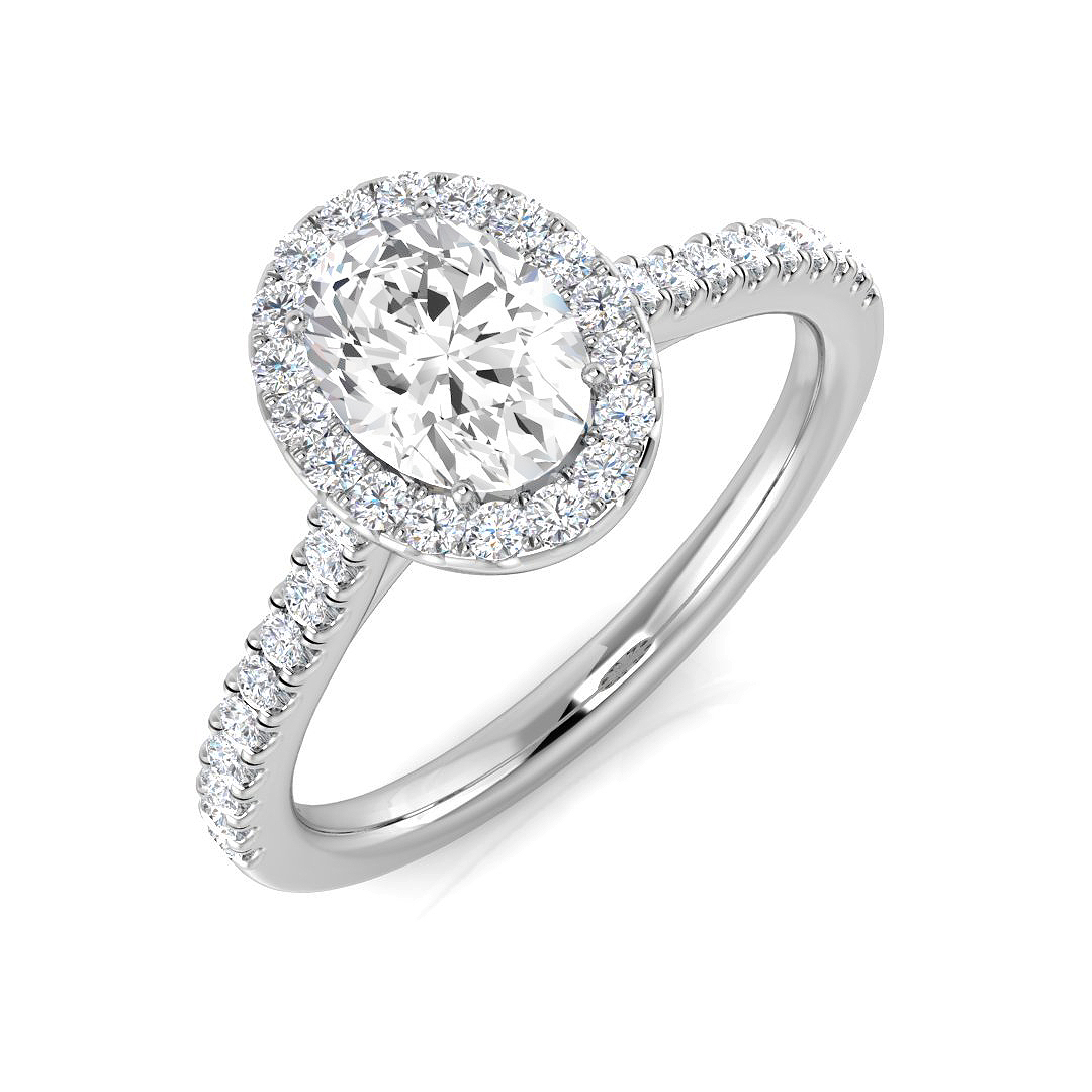 0.85 ct Natural Diamond Oval Ring