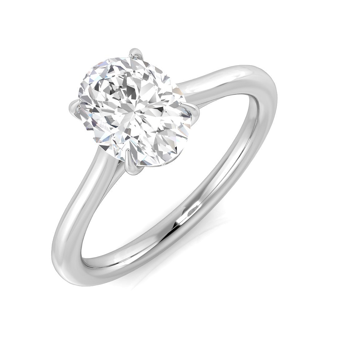 1.2 ct Natural Diamond Oval Ring