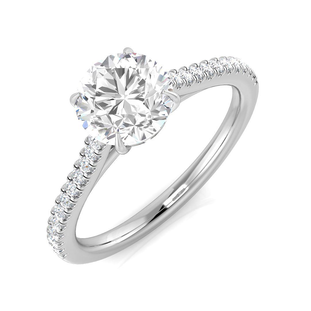 1.3 ct Natural Diamond Round Ring